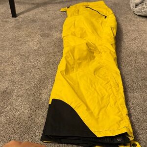 Obermeyer Yellow Ski Pants with Black Accents